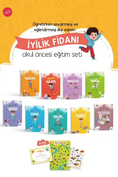 İyilik Fidanı Okul Öncesi Eğitim Seti 9 Kitap Set - Kolektif